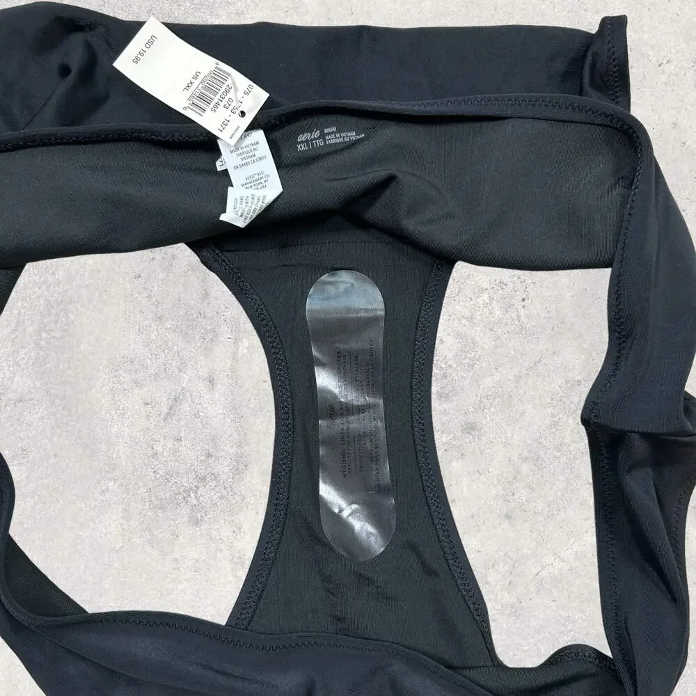 Aerie Swim Full Coverage‎ Black Bikini Bottom - XXL